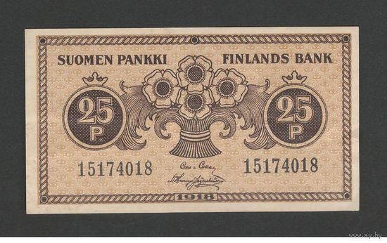 Финляндия 50 пенни 1918 года. Тип Р-17. Состояние XF+/aUNC