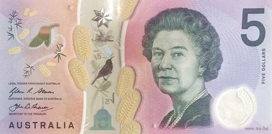 Австралия 5 долларов образца 2016 года UNC p62