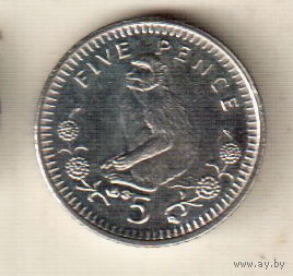 Гибралтар 5 пенс 2003 Магнетик