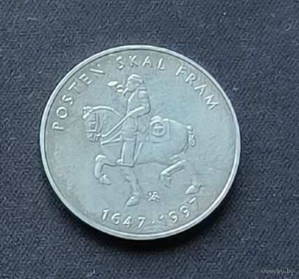 Норвегия 5 крон, 1997 350 лет Норвежской почтовой службе 1-13-12