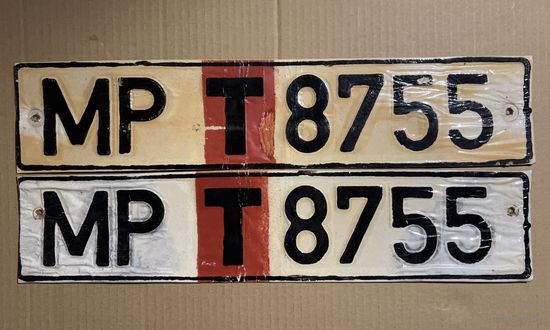 Номерные знаки, пара. РБ (1992). Транзитные.