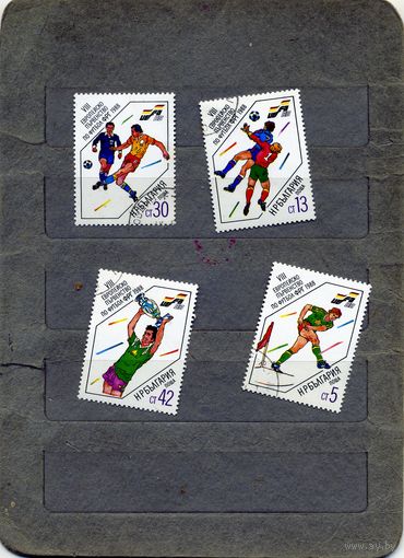 БОЛГАРИЯ, 1988,  футбол, серия 4м гашен