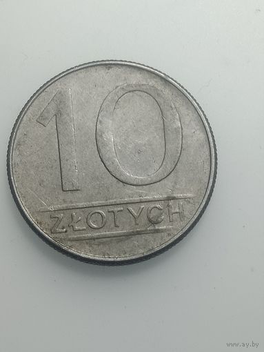 Польша 10 злотых 1988 года .