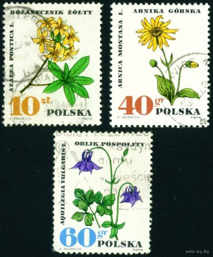 Растения, охраняемые в Польше 1967 год 3 марки