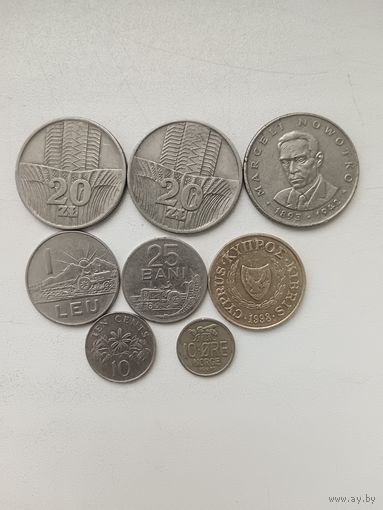 Монеты мира 1. Цена за одну.
