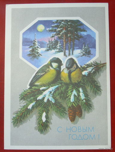 С Новым годом! Чистая. 1990 года. Куртенко. #243.