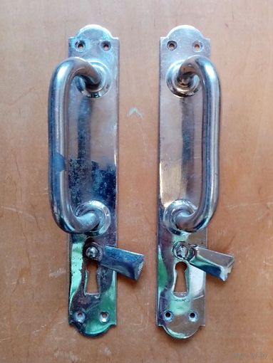 Ручки дверные СССР большие со скважиной одним лотом ретро винтаж