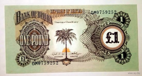 1 Фунт 1969 Биафра. Пальма. UNC.