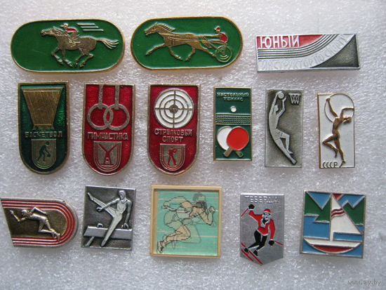 Виды спорта, цена за 1 шт., на выбор.