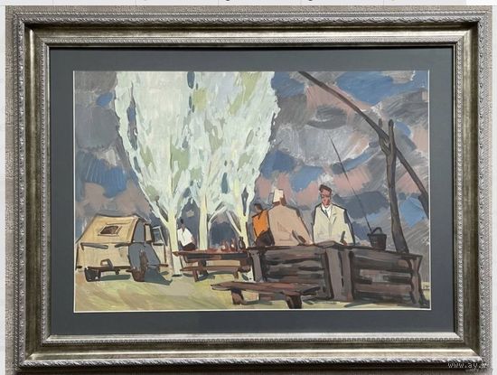 Кубарев В.Г;Засл.худ;69,5/92см.с рамой и паспарту; Бумага, акварель. 69,5х92 см с рамой и паспарту.