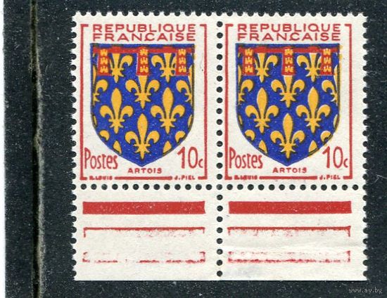 Франция. Стандарт. Герб Артуа. Сцепка с полями