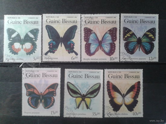 Гвинея Бисау, 1984. Бабочки, полная серия