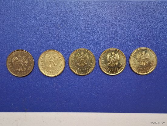 Польша остатки погодовку 2 гроша. Цена за ОДНУ монету любого года