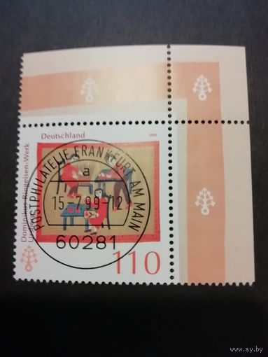 Германия. 1999 Марка "Виды рукоделий детей" (гашеная с клеем) Mi.2065 каталог 1.00 евро