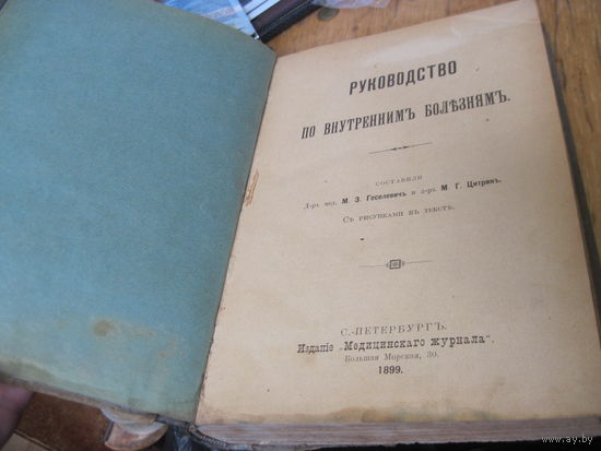 Руководство по внутренним болезням, 1899 г.