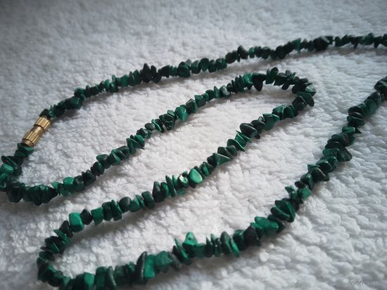 Бусы 91 Малахит Винтаж