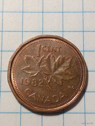 1 цент  Канада 1982  год.