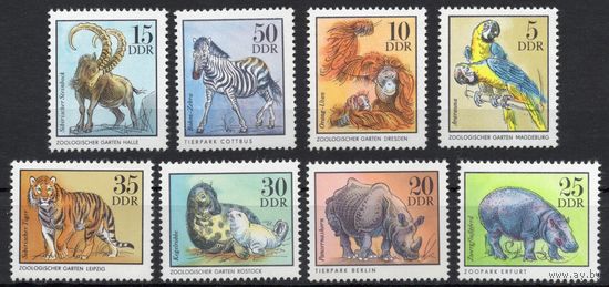 ГДР 1975. Фауна зоопарк 8 марок 2030