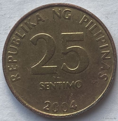Филиппины 25 сентимо 2004 г.
