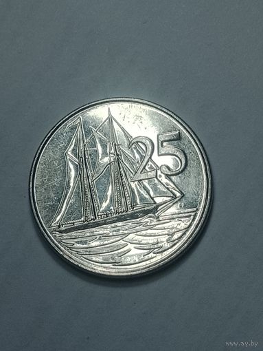 Каймановы острова 25 центов 2013 года .