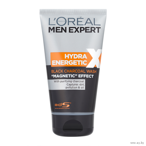 ГЕЛЬ для умывания L'Oreal Paris Men Expert Hydra Energetic Black Charcoal Wash "Magnetic" Effect 150мл