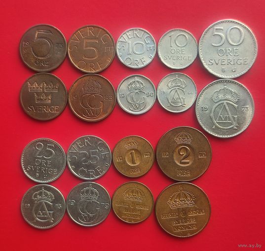 Швеция (9 монет)