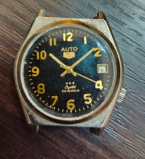 Винтажные часы AUTO 5механизм 25 камней , заводишь идут , ТО не проводилось
