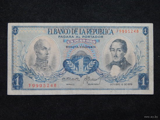 Колумбия 1 песо 1970г.