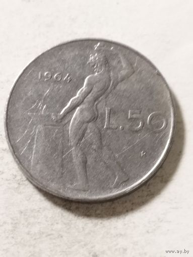 Италия 50 лир 1964