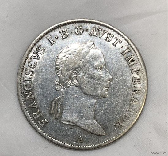 С рубля без мц! 20 крейцеров 1832 Австрия в блеске портретное серебро 1п. 19 века!