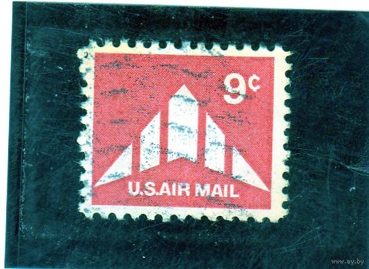 США.Ми-1035. Силуэт крылатой крыши Дельты Серия: Авиапочта 1968-1973 гг.. 1971.