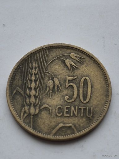50 центов 1925 года. Литва - Первая Республика (1925 - 1938). Монета не чищена. П45667