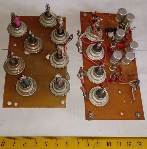 Платы с деталями. 2 шт. Диоды, тиристоры.