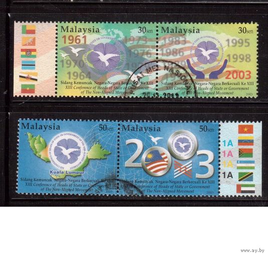 Малайзия-2003 (Мих.1165-1168) , гаш., Флаги(полная серия)