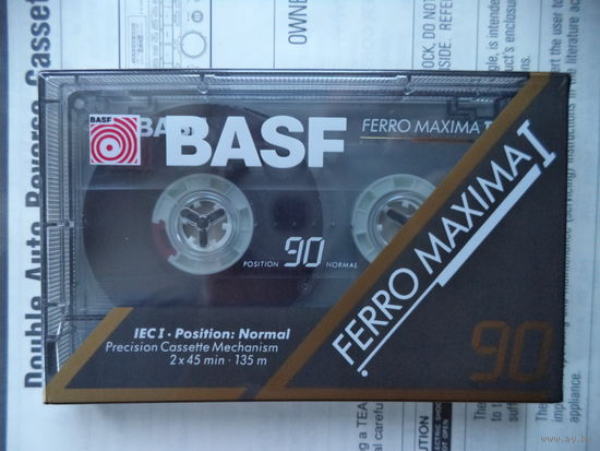 Аудиокассета BASF Ferro Maxima I 90, топовый Type I - Германия 1991г., из блока в коллекцию.