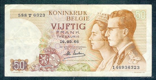Бельгия 50 франков 1966 год