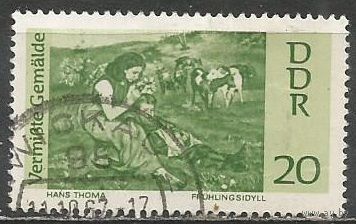 ГДР. Художник Ганс Тома. Пастушка. 1967г. Mi#1288.
