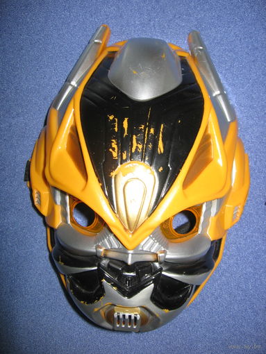 Карнавальная маска светится издает звуки на батарейках для лица - "Железный человек сила".