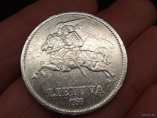 10 лит 1936 год.Витовт Великий."Сила народа в единстве".Серебро.