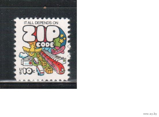 США-1974, (Мих.1129) , ** ,  Стандарт,  (одиночка)