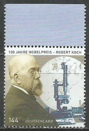 Германия. 100 лет получения Р.Кохом Нобелевской премии. 2005г. Mi#2496.