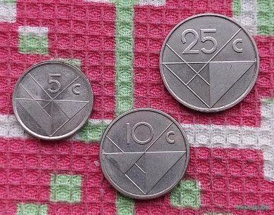 Аруба 5, 10, 25 центов, UNC. Нидерланды. Предложи свою цену или обмен!