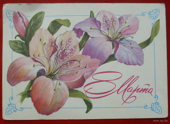 8 марта! Подписанная. 1981 года. Зеленская. 794.