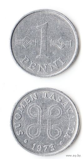 1 пенни Финляндия 1973 года