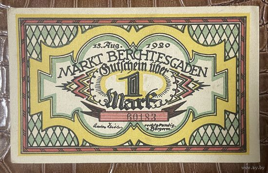Нодгельд 1 марка 1920 год. Берхтесгаден. Веймарская республика