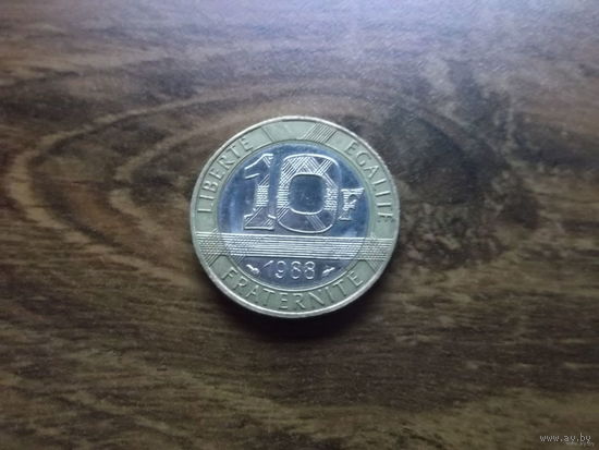 Франция 10 франков 1988