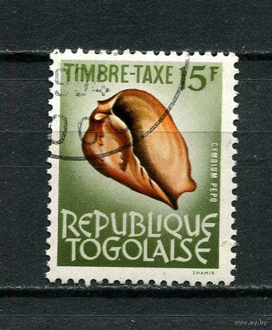 Того - 1964/1965 - Ракушки 15Fr. Portomarken - [Mi.68P] - 1 марка. Гашеная.  (Лот 82EK)-T7P17