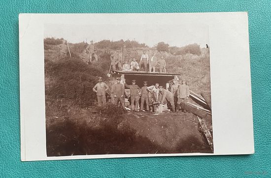 Фотооткрытка 1 Мировая война Немецкие солдаты на позициях / подписана 22.07.1917 для Марты ...