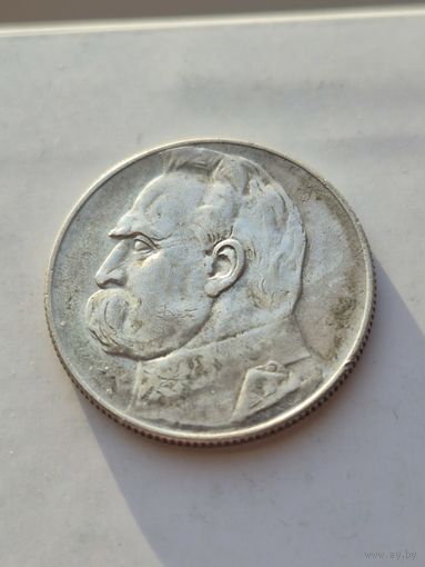 5 злотых 1936 года. Серебро 750. Монета не чищена. 45229