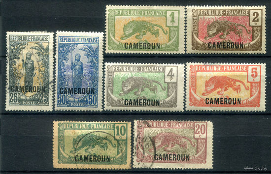 Французские колонии - Камерун - 1921г. - леопард, женщина - 8 марок - MH, чистая, без клея, гашёные. #4-W1-129-A-1